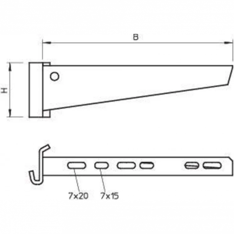 Консоль с опорой AS 15 51 FT осн.510 сталь гор. оцинк. OBO 6421466