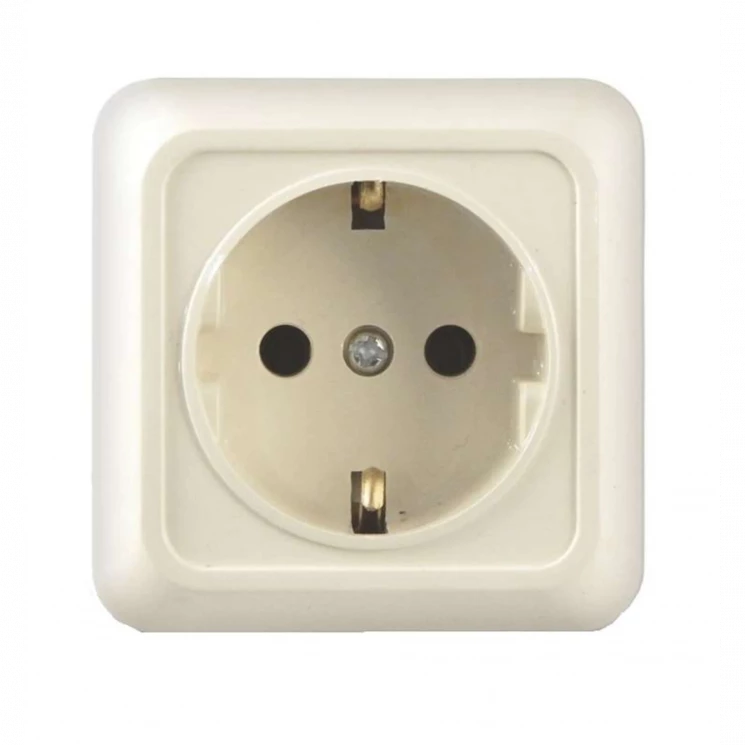 Розетка 1-м ОП Олимп 16А IP20 с заземл. сл. кость UNIVersal Б-О0028