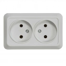 Розетка 2-м ОП Bolleto 7102 16А IP20 бел. ASD / IN HOME 4680005959822