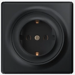 Розетка 1-м СП Florence 16А IP20 с заземл. винтов. клеммы механизм черн. (1E10201303) OneKeyElectro