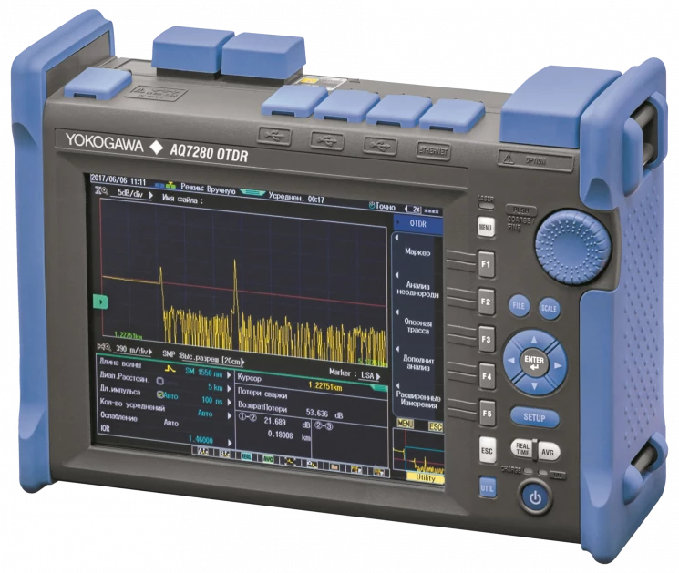 Рефлектометр оптический Yokogawa AQ7280 + AQ7282A (SM, 1310/1550 нм, 38/36 дБ, FC-адаптер)