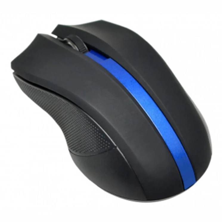 Мышь Оклик 615MW черный/синий оптическая (1200dpi) беспроводная USB для ноутбука (3but)
