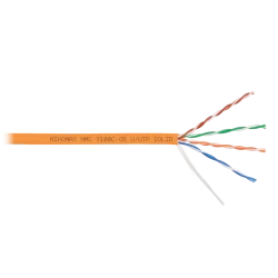 Кабель NIKOMAX U/UTP 4 пары, Кат.5e (Класс D), тест по ISO/IEC, 100МГц, одножильный, BC (чистая медь), 24AWG (0,52мм), полимерный материал нг(А)-HF