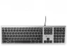 Клавиатура Оклик 890S серый/черный USB slim Multimedia (1784239)