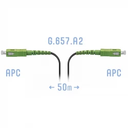 Патчкорд оптический FTTH SC/APC, кабель 604-04-01, 50 метров