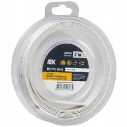 Трубка термоусадочная ТТУ нг-LS 10/5 бел. (уп.2м) IEK UDR12-010-005-002-K01-T