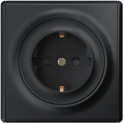 Розетка 1-м СП Florence 16А IP20 с заземл. защ. шторки винтов. клеммы механизм черн. (1E10101303) On