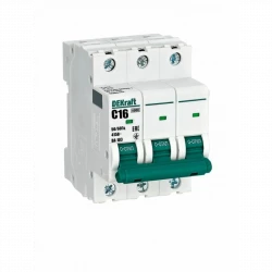 Выключатель автоматический модульный 3п C 16А 6кА ВА-103 DEKraft 12305DEK