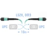 Патчкорд оптический MPO/UPC FF MM, 10 метров (Cross)