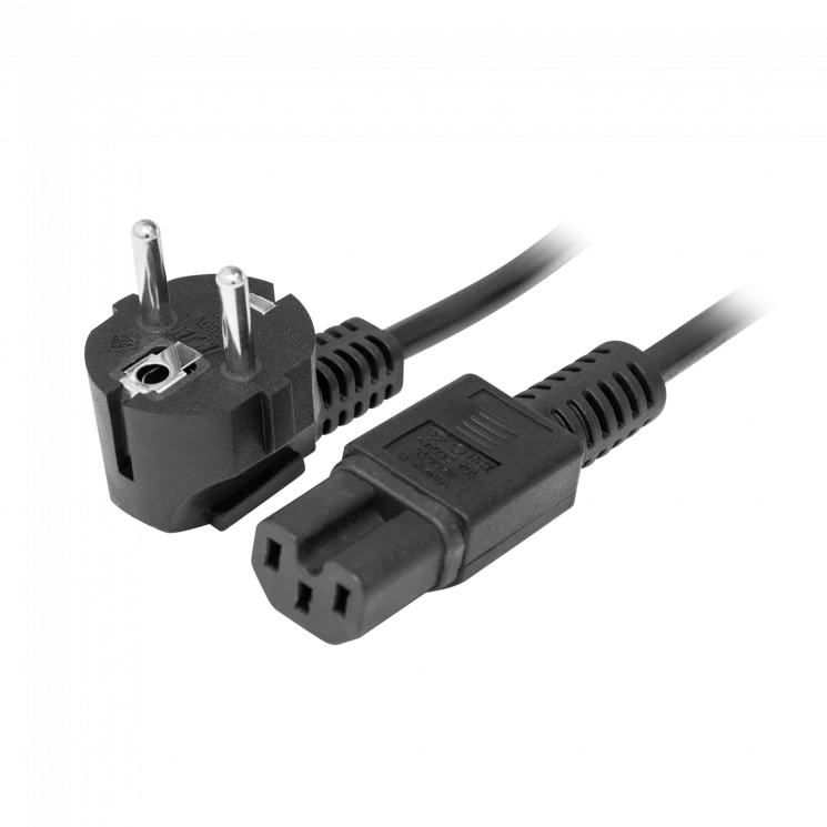 Кабель питания EU-Schuko/IEC320-C15, 220B, 10А, 1.8м