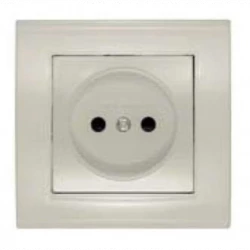 Розетка 1-м СП Бриллиант 16А IP20 без заземл. защ. шторки сл. кость UNIVersal 7948813
