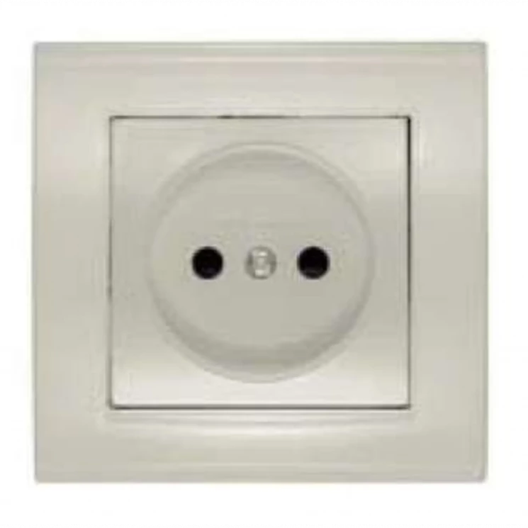 Розетка 1-м СП Бриллиант 16А IP20 без заземл. защ. шторки сл. кость UNIVersal 7948813