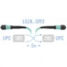 Патчкорд оптический MPO/UPC FF MM, 5 метров (Cross)