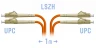 Патчкорд оптический LC/UPC MM (OM2) Duplex 1 метр