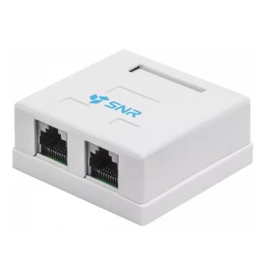 Розетка накладная 2хRJ45 (SNR-SMB-2109A)