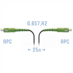 Патчкорд оптический FTTH SC/APC, кабель 604-04-01, 25 метров