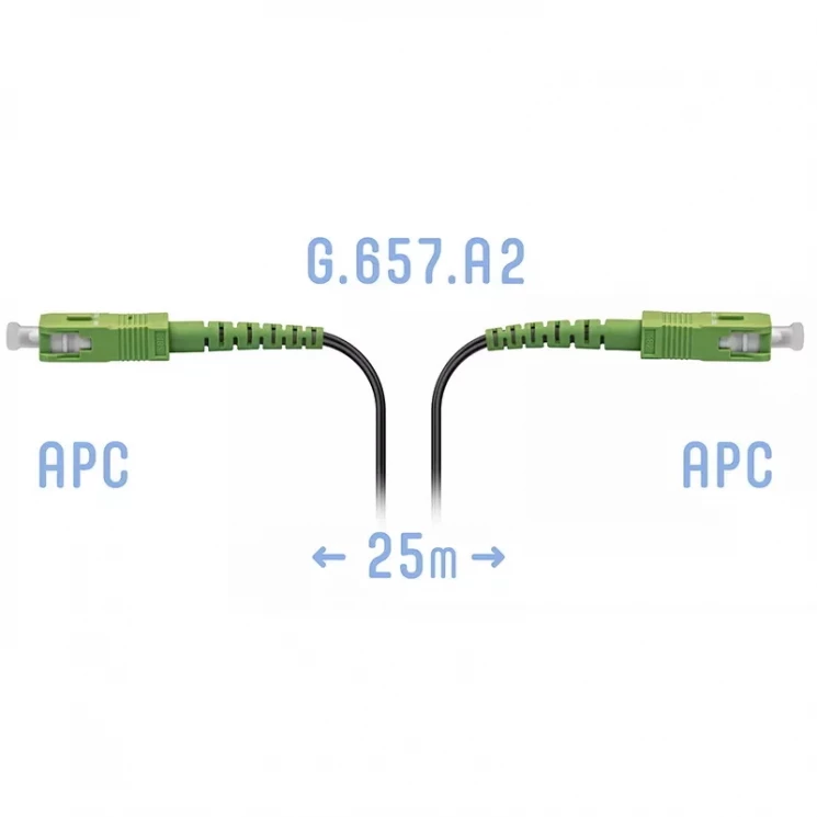 Патчкорд оптический FTTH SC/APC, кабель 604-04-01, 25 метров