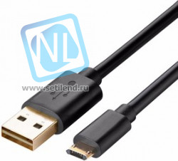 PL1393, Кабель USB2.0 A вилка - Micro USB, двухсторонний, 1м