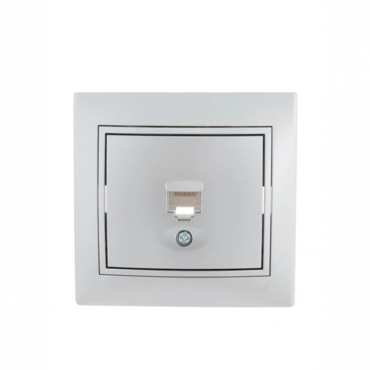 Розетка компьютерная 1-м СП Mira RJ45 сер. метал. LEZARD 701-1010-139