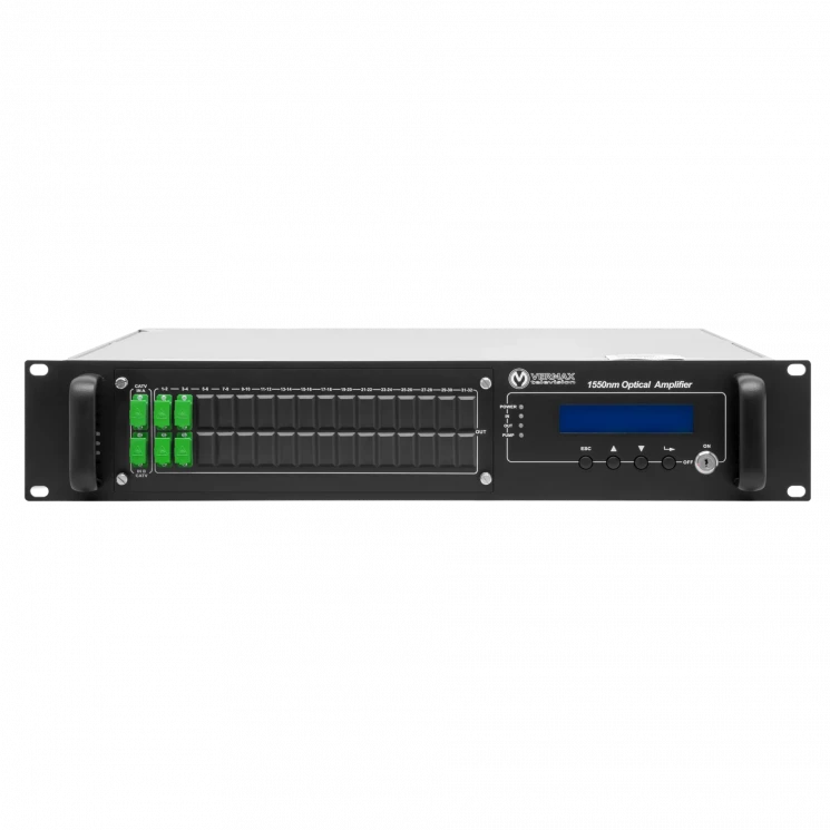Оптический усилитель Vermax для сетей КТВ, 2 входа, 4*22dBm выхода, WDM фильтр PON