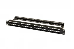 Коммутационная панель SNR, 19" неэкранированная, 1U, 48 портов, cat.5e, горизонтальная заделка