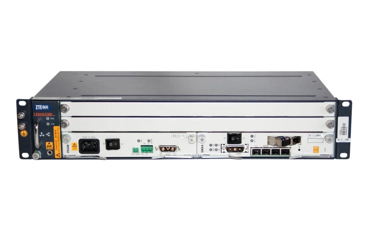 2RU шасси ZTE OLT GPON, 2 слота для установки интерфейсных модулей, 10G, AC