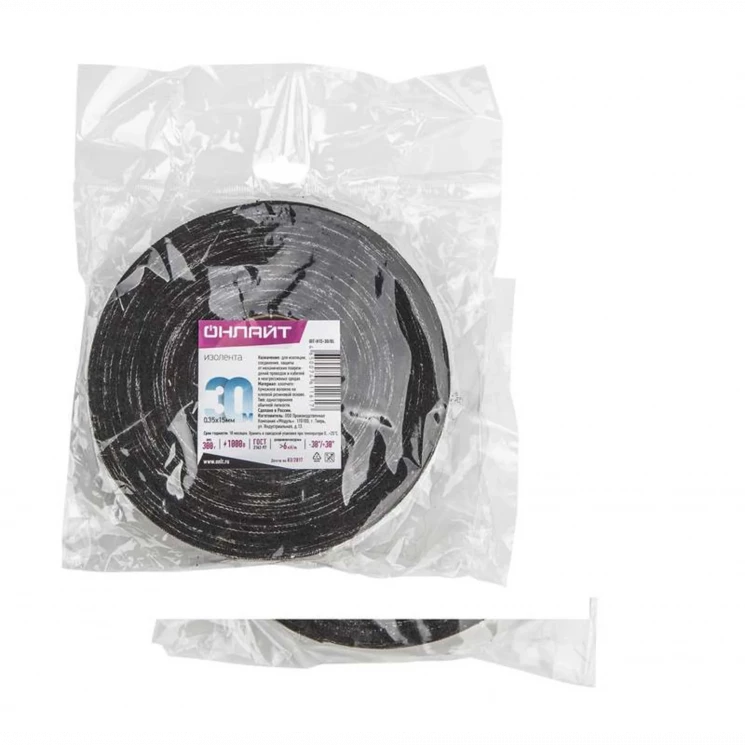Изолента ХБ 15мм (рул.30м) 61 161 OIT-H15-30/BL 300г ОНЛАЙТ 61161