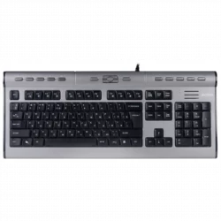 Клавиатура A4Tech KLS-7MUU серебристый/черный USB slim Multimedia