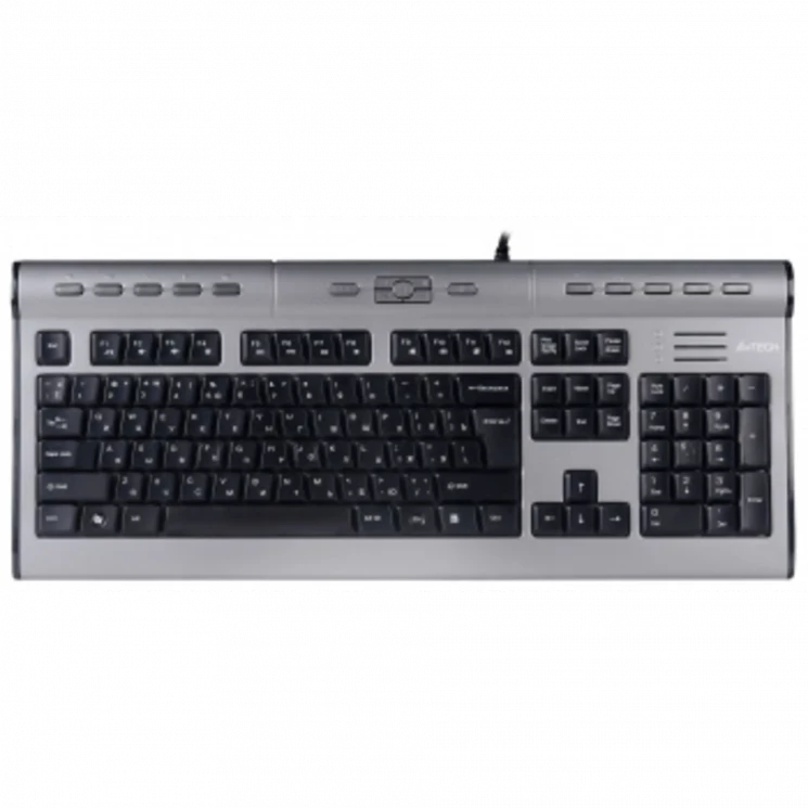 Клавиатура A4Tech KLS-7MUU серебристый/черный USB slim Multimedia