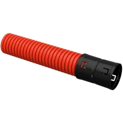 Труба гофрированная двустенная ПНД гибкая d63мм с муфтой красн. (уп.50м) IEK CTG12-063-K04-050-R