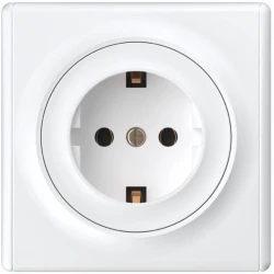 Розетка 1-м СП Florence 16А IP20 с заземл. винтов. клеммы механизм бел. (1E10201300) OneKeyElectro 2