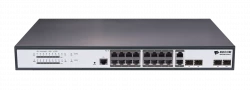 Управляемый PoE коммутатор уровня 2 BDCOM S2520-P, 16x 10/100/1000Base-T PoE 802.3af/at до 250W, 2x combo 1G SFP/RJ45, 2x 100/1000Base-X (SFP), 220VAC