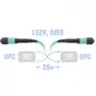 Патчкорд оптический MPO/UPC FF MM, 12 волокон, 20 метров (Cross)
