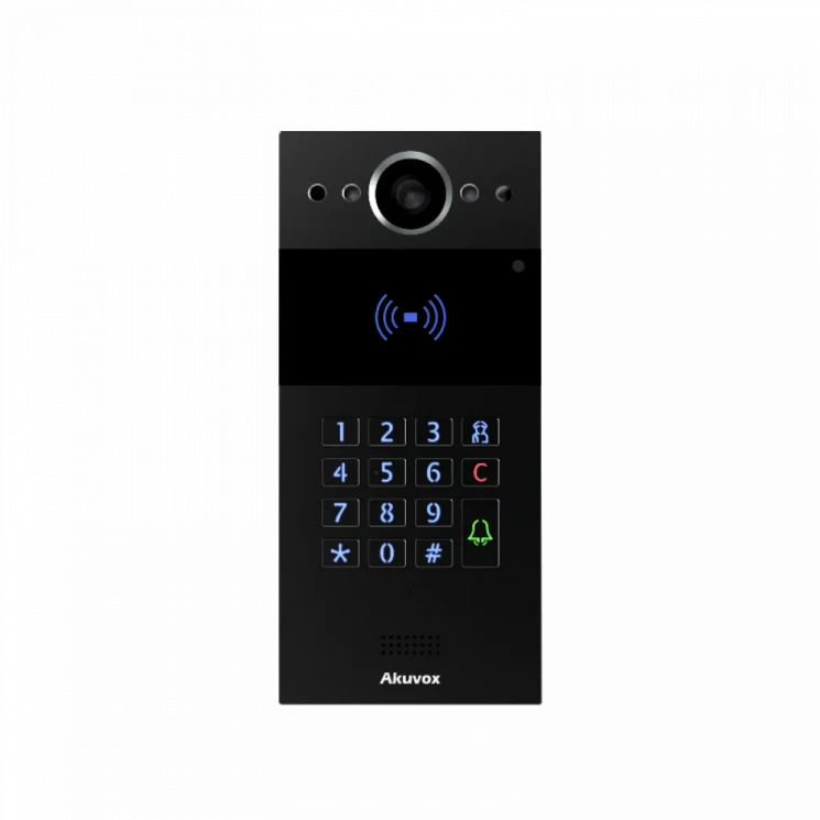 Вызывная панель Akuvox R20K в черном исполнении, накладной монтаж