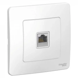 Розетка компьютерная 1-м СП Blanca RJ45 кат.5E бел. SE BLNIS045001