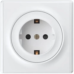 Розетка 1-м СП Florence 16А IP20 с заземл. защ. шторки винтов. контакты механизм бел. (1E10101300) O