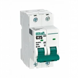 Выключатель автоматический модульный 2п C 25А 6кА ВА-103 DEKraft 12291DEK