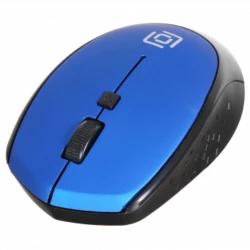 Мышь Оклик 488MW черный/синий оптическая (1600dpi) беспроводная USB для ноутбука (4but)