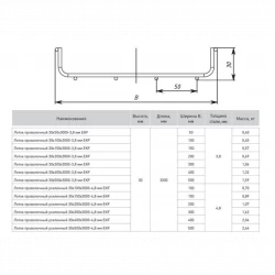 Лоток проволочный 30х150 L3000 3.8мм INOX EKF LP30150-3.8-INOX