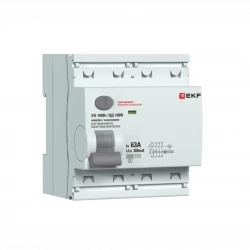 Выключатель дифференциального тока 2п 63А 300мА тип AC 6кА ВД-100N (S) электромех. PROxima EKF E1026