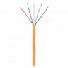 Кабель NETLAN U/UTP 4 пары, Кат.6 (Класс E), 250МГц, одножильный, BC (чистая медь), внутренний, LSZH нг(B)-HF, оранжевый, 305м