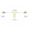 Патчкорд оптический LC/UPC-LC/UPC MM (OM5) Duplex Uniboot Flat Clip 3 метрa