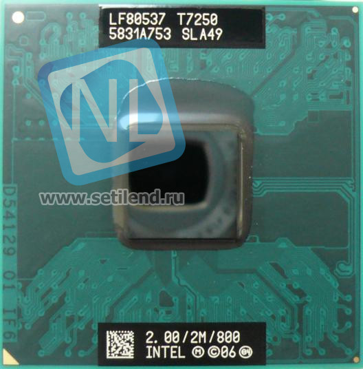 Процессор Intel SLA49 Core 2 Duo T7250 (2.00GHz, 800Mhz FSB, 2MB) P478-SLA49(NEW)