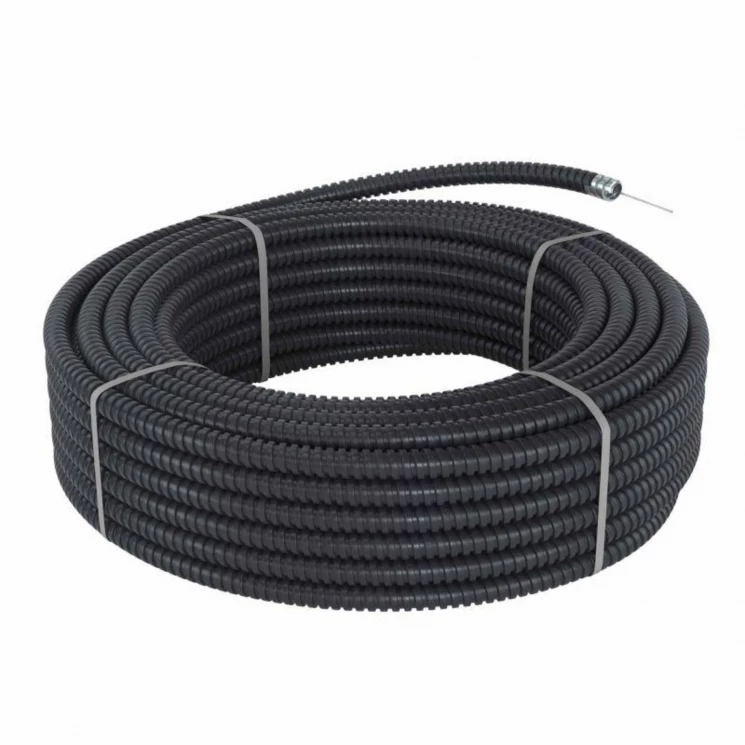 Металлорукав DN 20мм в герметичной ПВХ изоляции низкотемпературный Dвн 20.5мм Dнар 25.5 с протяжкой