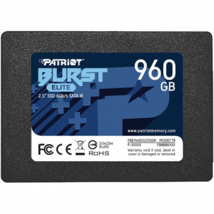 Накопитель SSD Patriot SATA-III 960GB PBE960GS25SSDR Burst Elite 2.5"