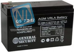 GS7.2-12, Аккумулятор свинцовый 12B-7.2Aч 151x66x100