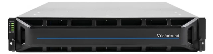 Система хранения данных Infortrend CS4025G (1xCtrl, до 25xHDD, 2xSAS12G внеш. порт, 4x16GB, 4x10G порта iSCSI)