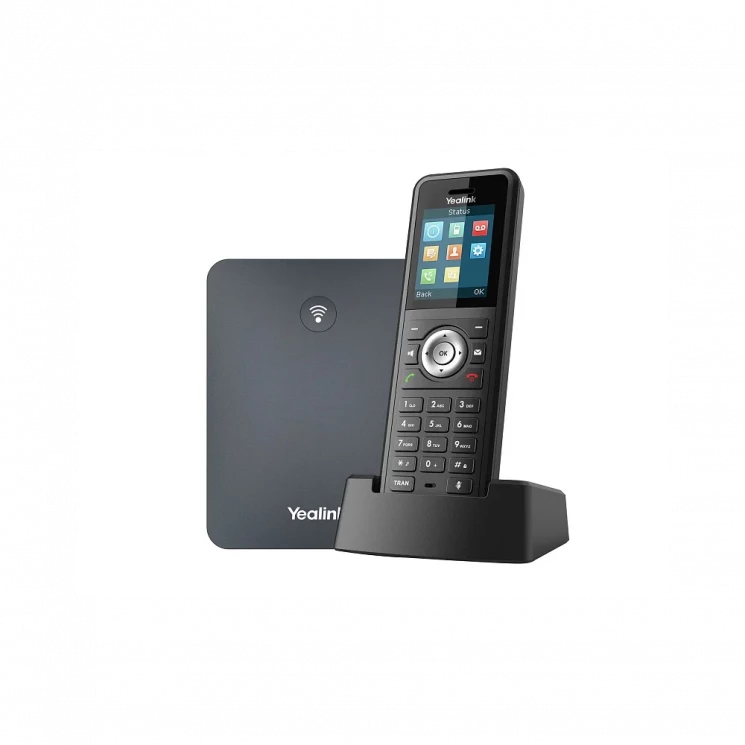 DECT-трубка Yealink W79P DECT (база W70B+трубка W59R) до 10 SIP-аккаунтов, до 10 трубок на базу, до 20 одноврем. вызовов