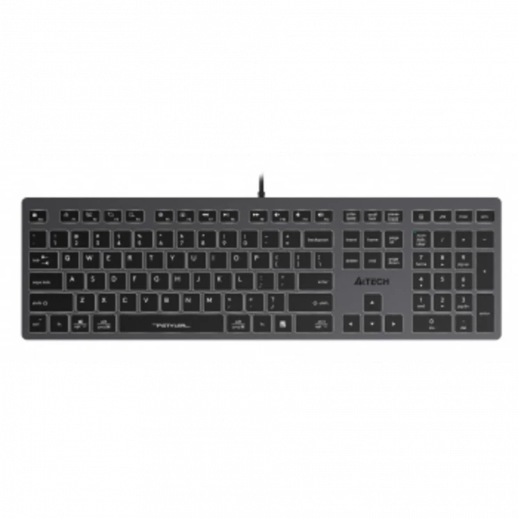Клавиатура A4Tech Fstyler FX60 серый USB slim LED (FX60 GREY / WHITE)