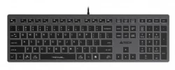 Клавиатура A4Tech Fstyler FX60 серый USB slim LED (FX60 GREY / WHITE)